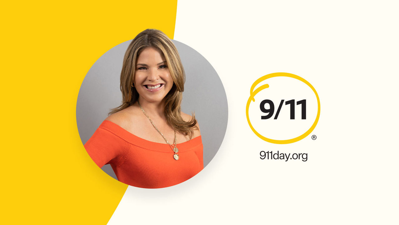 Photo of Jenna Bush Hager alongside 9/11 Day logo